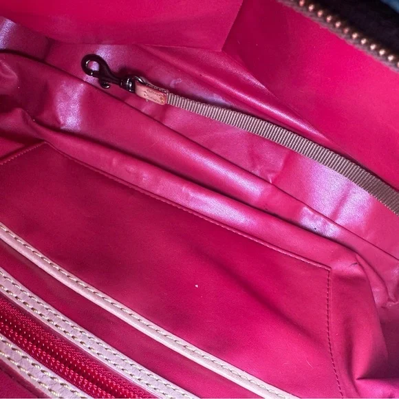 Dooney & Bourke Pebble Grain Rebecca Hobo – Teal with Tan Trim - Picture 10 of 11